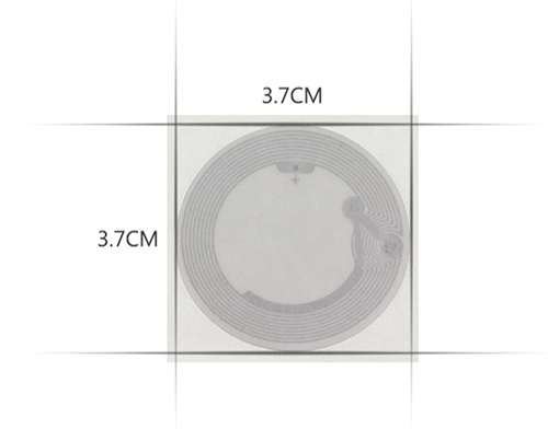 rfid高頻易碎白標尺寸結(jié)構(gòu)圖